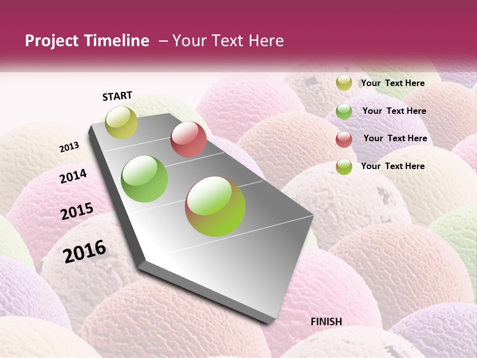 Vanilla Blueberry Food PowerPoint Template