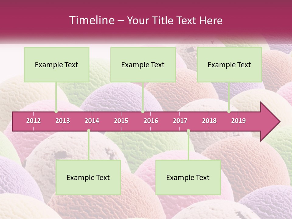 Vanilla Blueberry Food PowerPoint Template