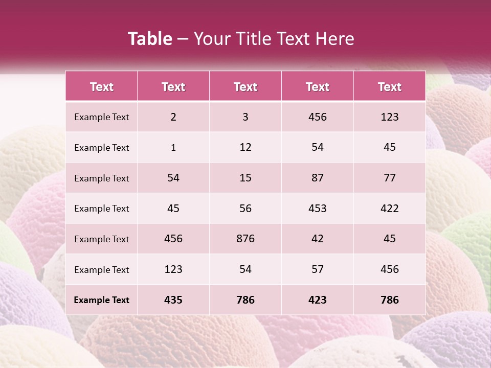 Vanilla Blueberry Food PowerPoint Template