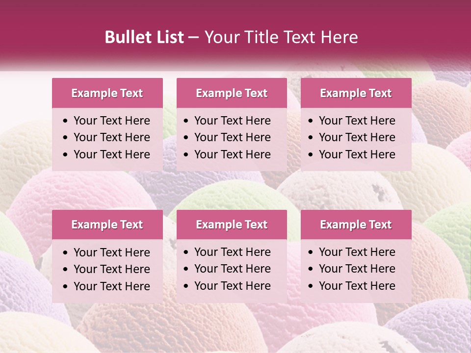 Vanilla Blueberry Food PowerPoint Template