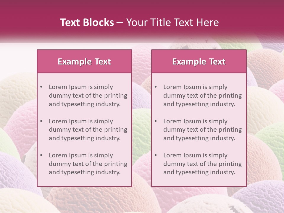 Vanilla Blueberry Food PowerPoint Template