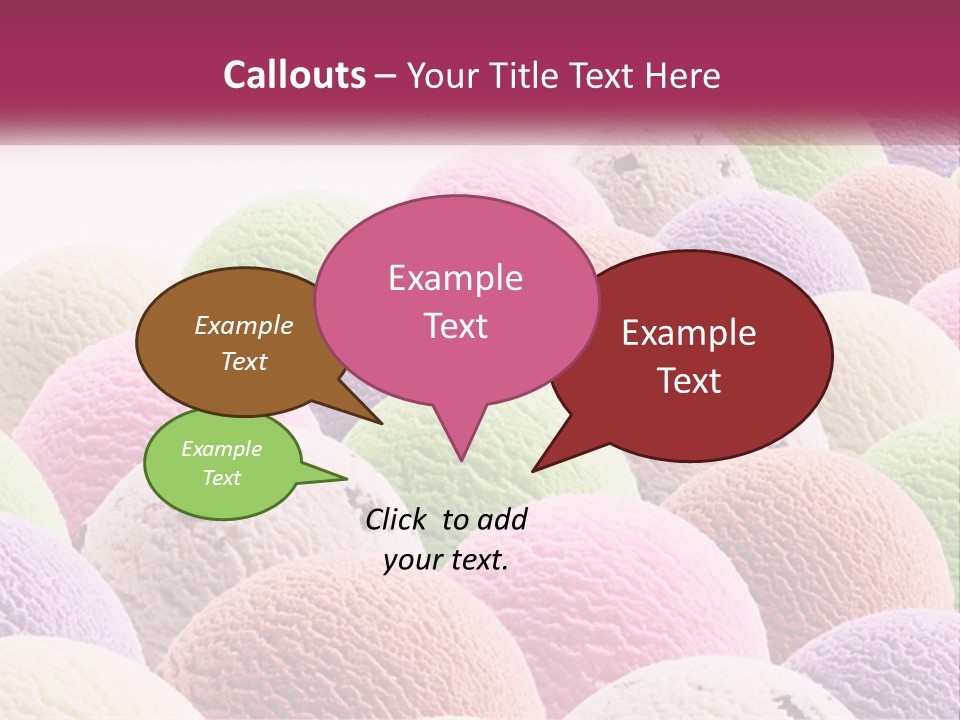 Vanilla Blueberry Food PowerPoint Template