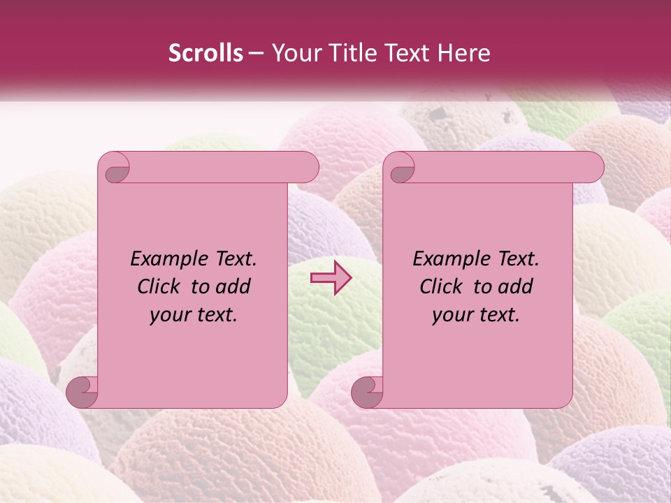 Vanilla Blueberry Food PowerPoint Template