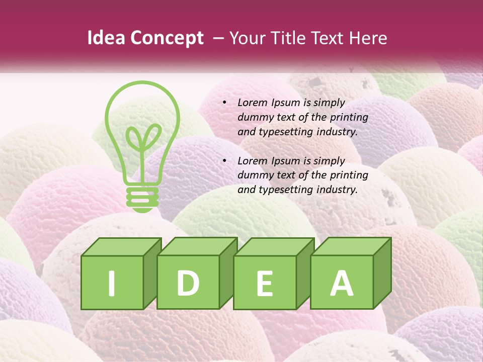 Vanilla Blueberry Food PowerPoint Template