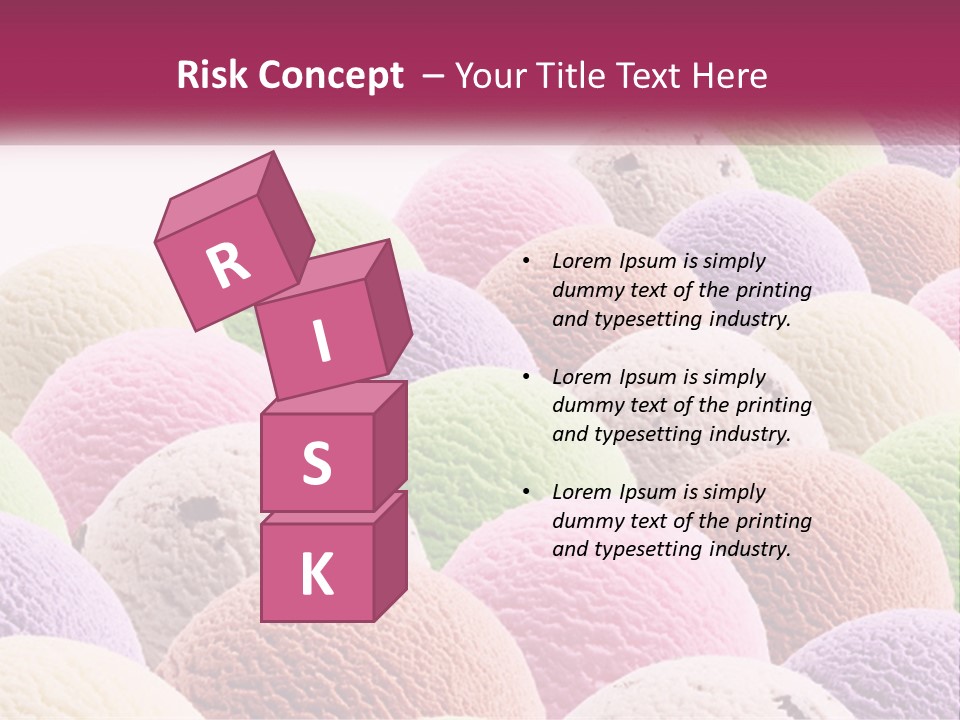 Vanilla Blueberry Food PowerPoint Template