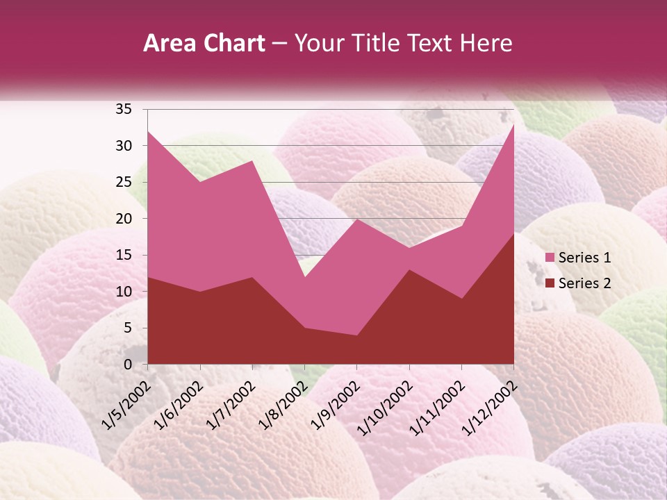 Vanilla Blueberry Food PowerPoint Template