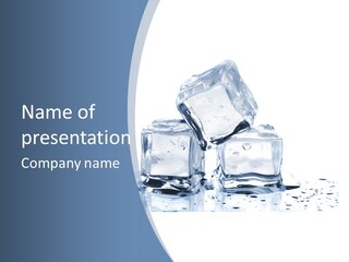 Clear Cube Drink PowerPoint Template