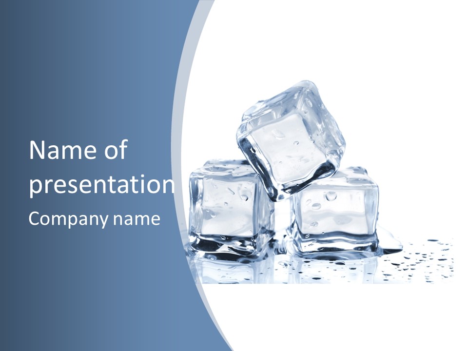 Clear Cube Drink PowerPoint Template