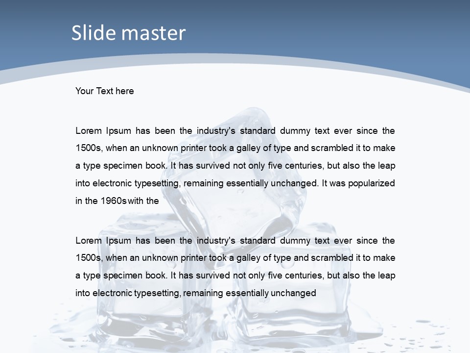 Clear Cube Drink PowerPoint Template