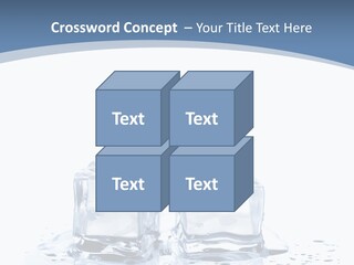 Clear Cube Drink PowerPoint Template