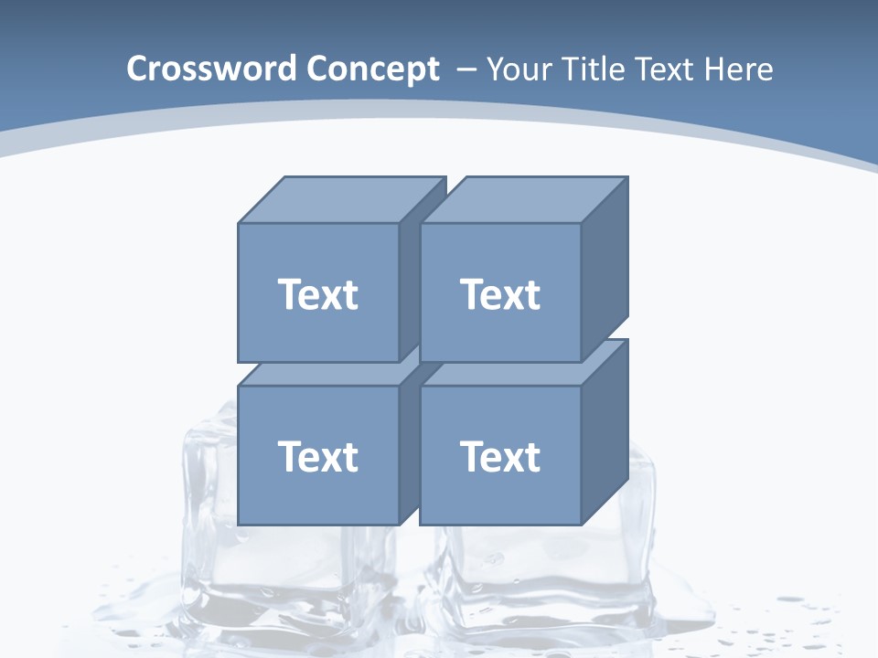 Clear Cube Drink PowerPoint Template