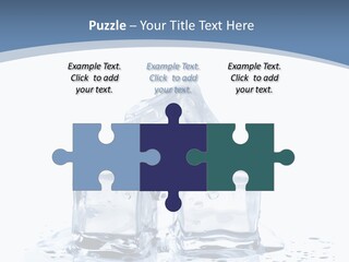 Clear Cube Drink PowerPoint Template