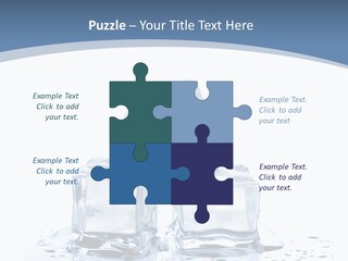 Clear Cube Drink PowerPoint Template