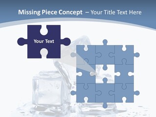 Clear Cube Drink PowerPoint Template