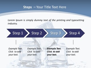 Clear Cube Drink PowerPoint Template