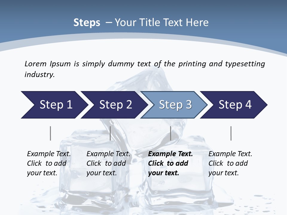Clear Cube Drink PowerPoint Template