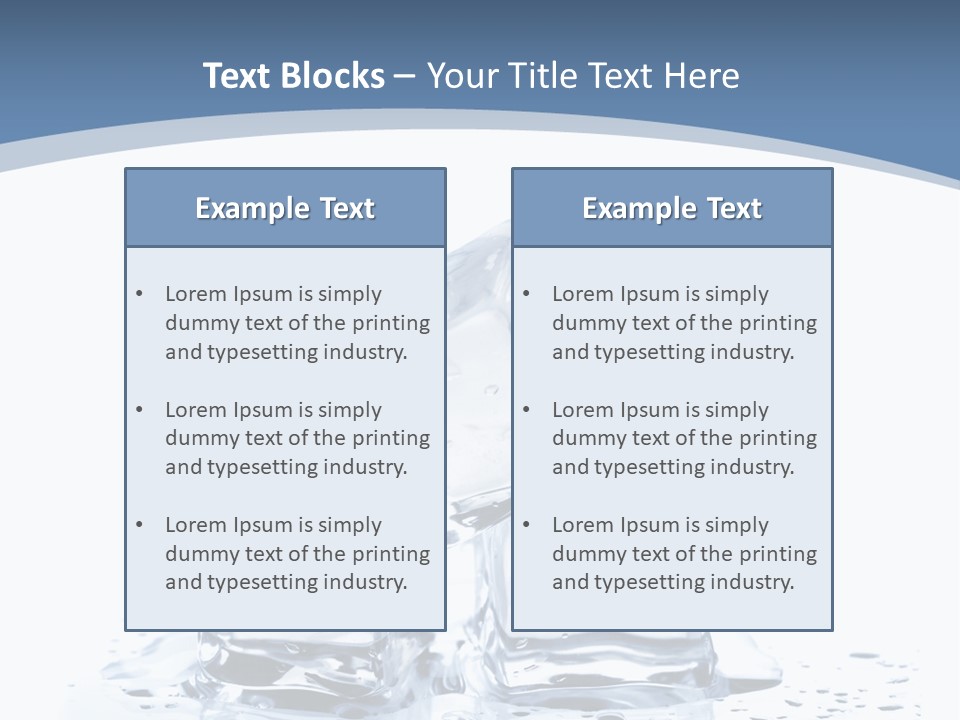Clear Cube Drink PowerPoint Template
