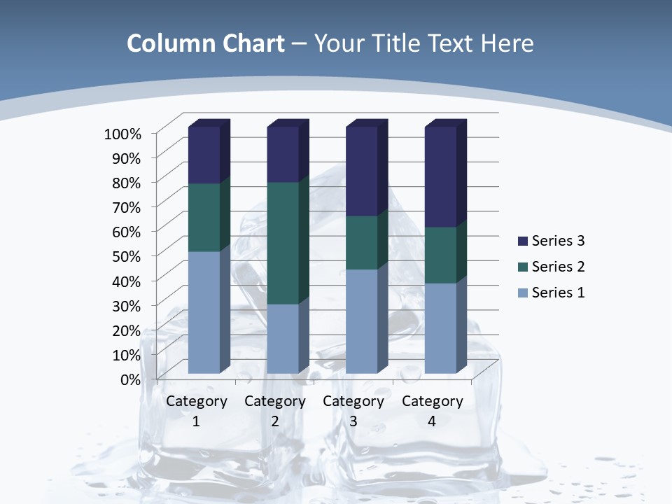 Clear Cube Drink PowerPoint Template