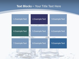 Clear Cube Drink PowerPoint Template