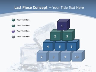 Clear Cube Drink PowerPoint Template