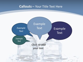 Clear Cube Drink PowerPoint Template