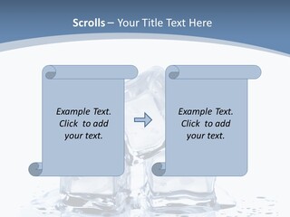 Clear Cube Drink PowerPoint Template