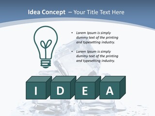 Clear Cube Drink PowerPoint Template