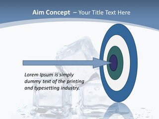 Clear Cube Drink PowerPoint Template