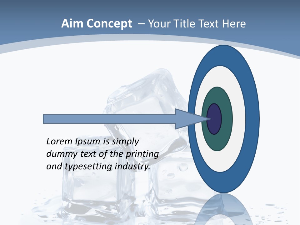 Clear Cube Drink PowerPoint Template