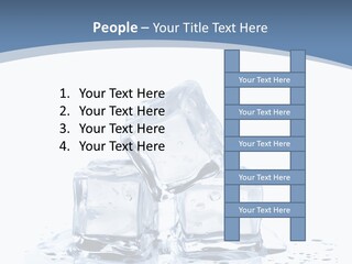 Clear Cube Drink PowerPoint Template