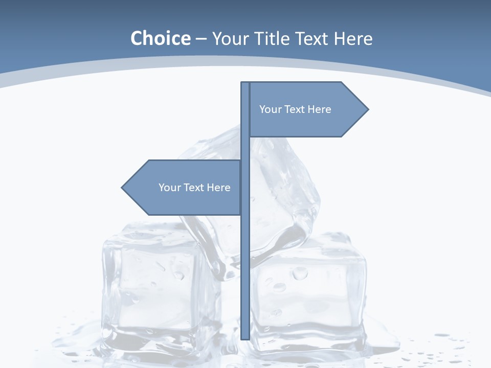 Clear Cube Drink PowerPoint Template