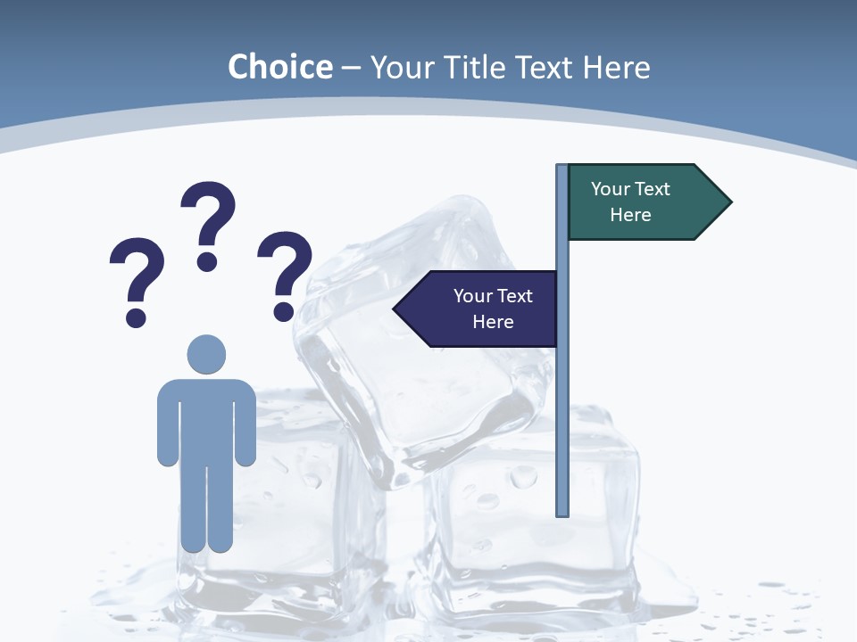 Clear Cube Drink PowerPoint Template