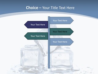 Clear Cube Drink PowerPoint Template