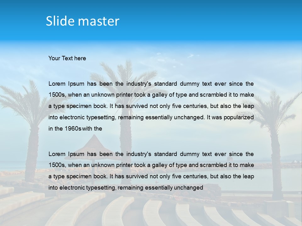 Vacation Seat Eilat PowerPoint Template