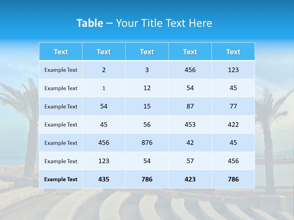 Vacation Seat Eilat PowerPoint Template