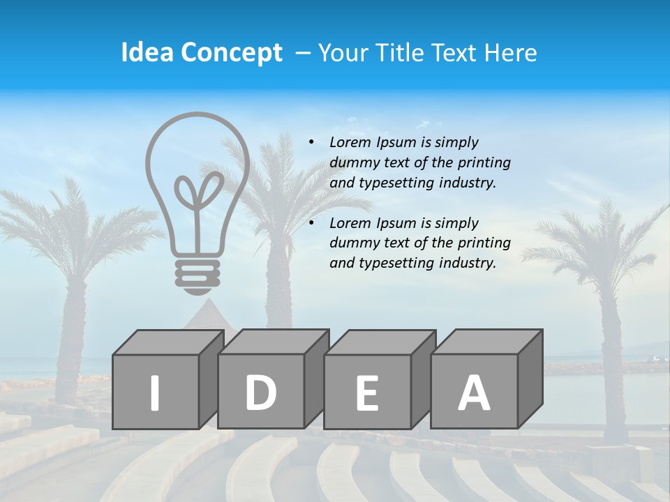 Vacation Seat Eilat PowerPoint Template