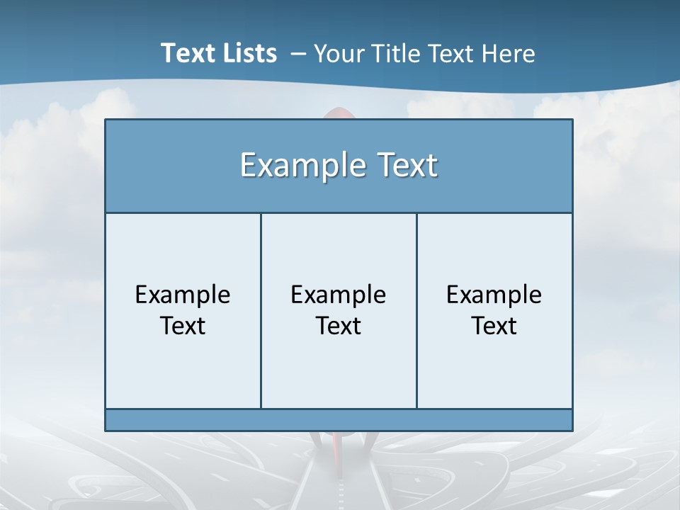 A Red And White Rocket On A Road With Clouds In The Background PowerPoint Template