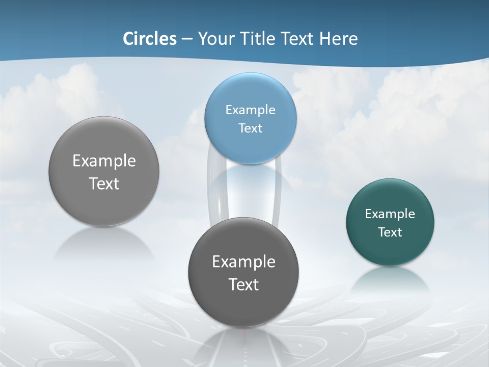 A Red And White Rocket On A Road With Clouds In The Background PowerPoint Template