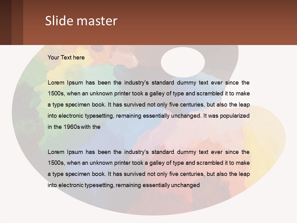 Empty Palette Background PowerPoint Template