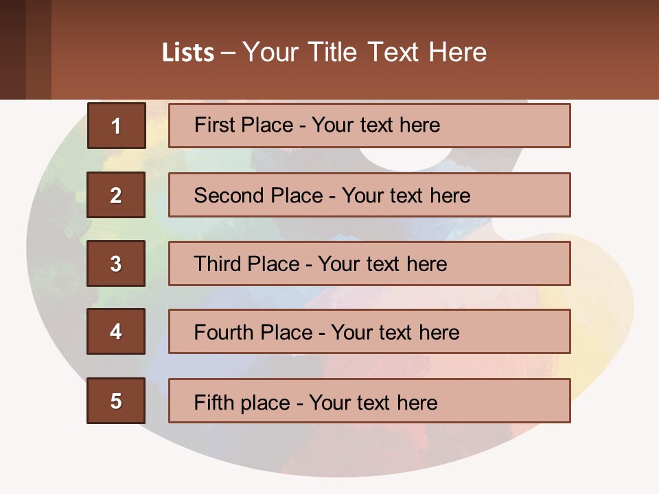 Empty Palette Background PowerPoint Template