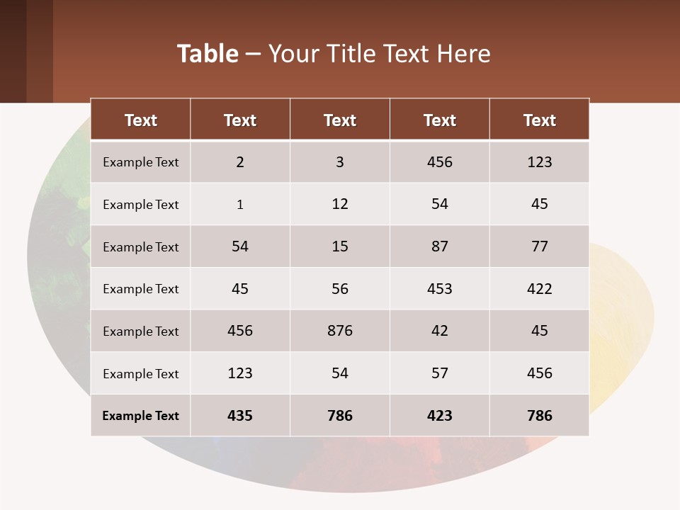 Empty Palette Background PowerPoint Template