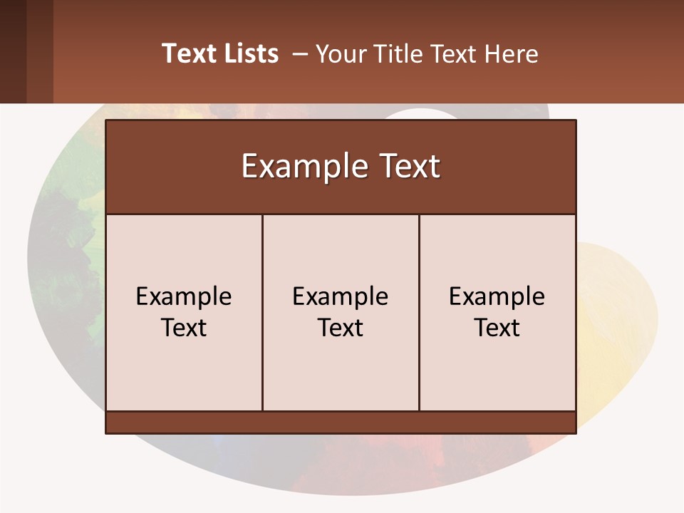 Empty Palette Background PowerPoint Template
