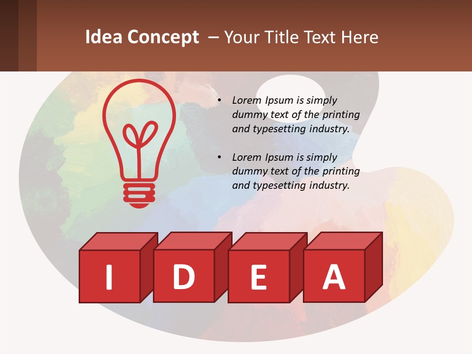 Empty Palette Background PowerPoint Template