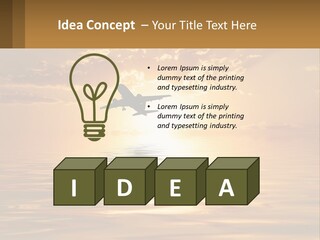 Flying Meditating Relax PowerPoint Template