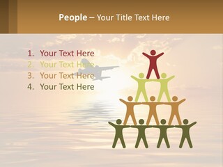 Flying Meditating Relax PowerPoint Template