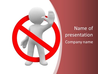 Negation Man Toon PowerPoint Template