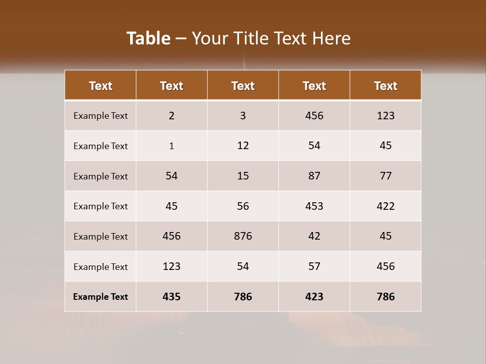 Burn Life Table PowerPoint Template