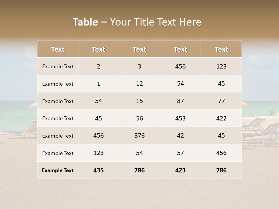 Tourist Panorama Chair PowerPoint Template