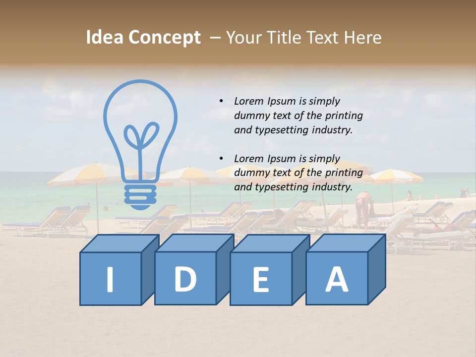 Tourist Panorama Chair PowerPoint Template