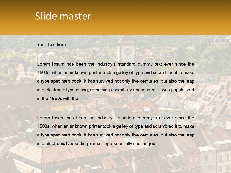 Schwarzwald Black Tile PowerPoint Template